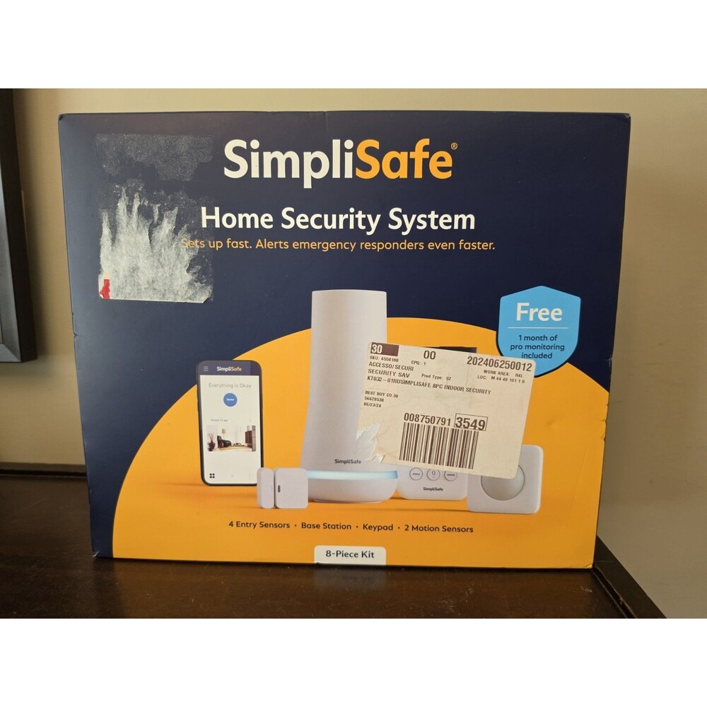 SimpliSafe Smart Home Security System 7 Pieces Kit - New Open Box